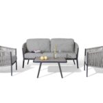 Kreta lounge side angle – The Kreta lounge is designed with durable aluminum tubing and wrapped in 6mm olefin rope. It…